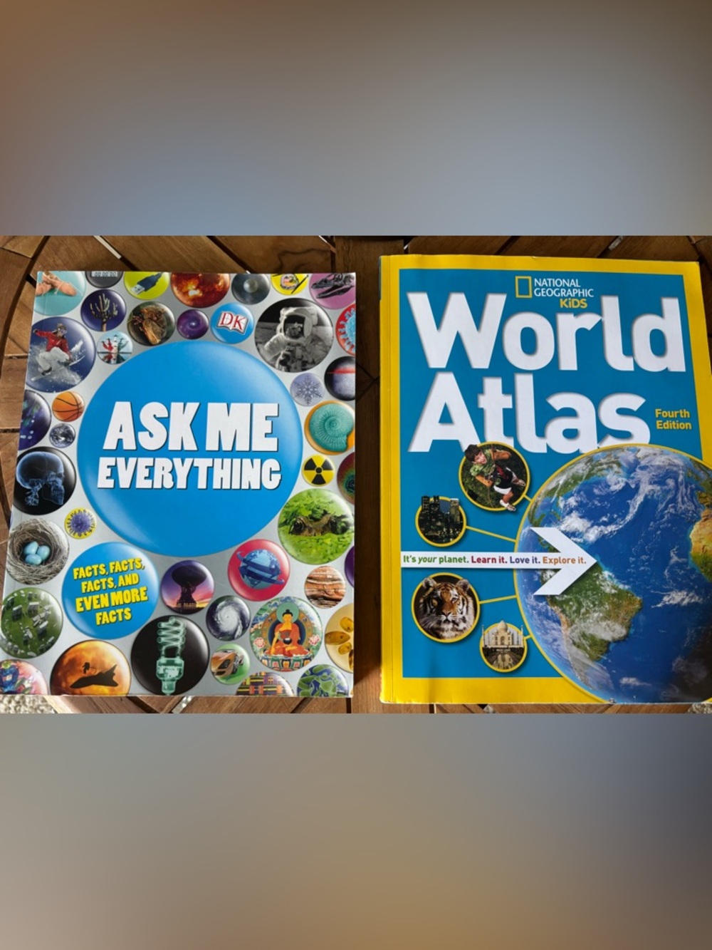 Ask Me Anything Facts World Atlas Book LOT National Geographic For Kids & DK